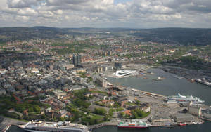 Bird's Eye Oslo Wallpaper