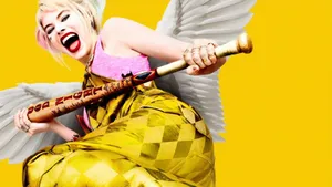 Birds Of Prey Harley Gold Jumpsuit Wallpaper