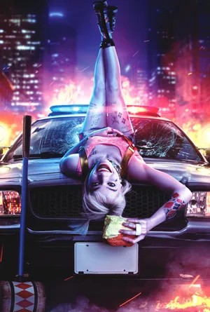 Birds Of Prey Harley On Hood Wallpaper