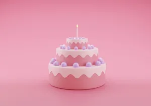Birthday Cake With Pink Frosting Wallpaper
