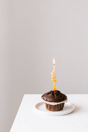 Birthday Chocolate Cupcake Wallpaper