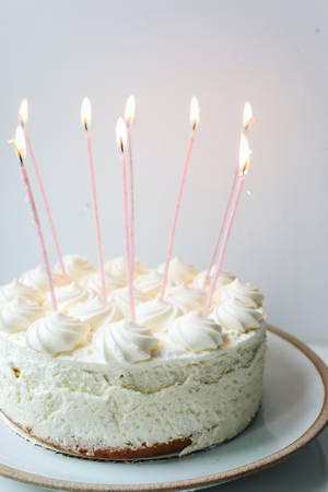 Birthday White Cake Wallpaper