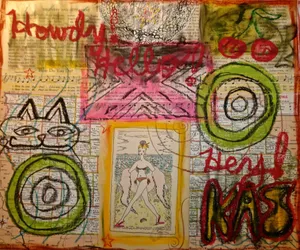 Bizarre Drawing Collage Wallpaper