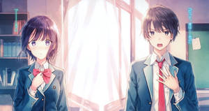 Bizarre Love Triangle Aesthetic Anime Couple Wallpaper