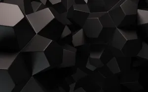 Black 3d Geometric Wallpaper