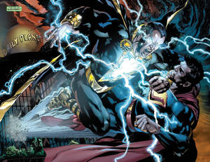 Black Adam Vs Superman Comics Wallpaper