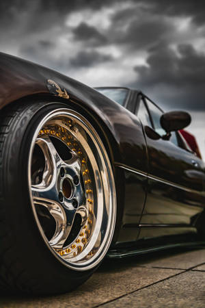 Black Amg Tire Iphone Wallpaper