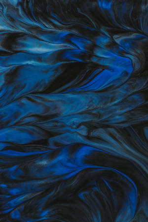 Black And Blue Abstract Fluid Painting Wallpaper