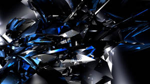 Black And Blue Background Crystallized Style Wallpaper