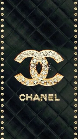 Black And Gold Chanel Logo Wallpaper