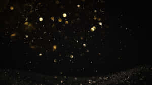Black And Gold Glitter Large Particles Wallpaper