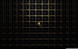 Black And Gold Lattice Art Wallpaper