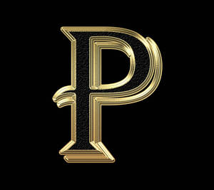 Black And Gold Letter P Wallpaper