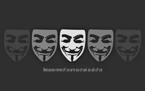 Black And Gray Hacker Mask Wallpaper