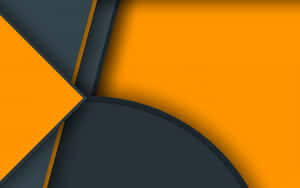 Black And Orange Google Material Wallpaper