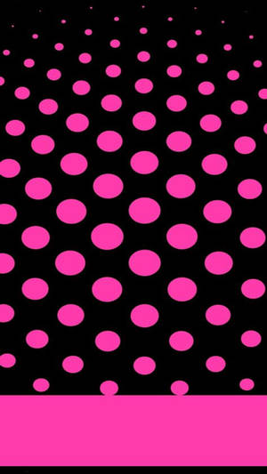 Black And Pink Aesthetic Circular Patterns Wallpaper