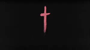 Black And Pink Aesthetic Minimalist Cross Wallpaper