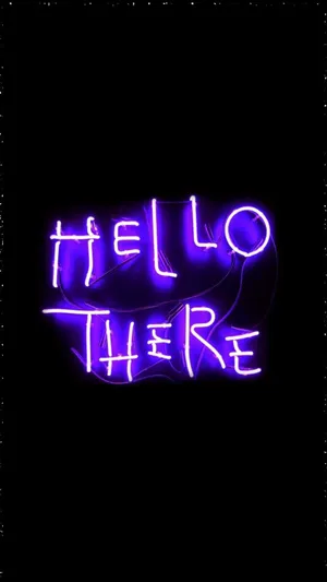 Black And Purple Aesthetic Hello There Wallpaper