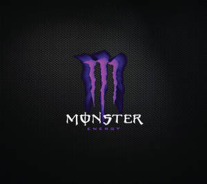 Black And Purple Aesthetic Monster Logo Wallpaper