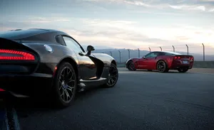 Black And Red Dodge Vipers Wallpaper
