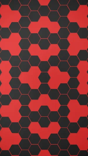 Black And Red Honeycomb Wallpaper