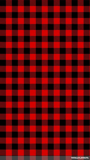 Black And Red Plaid Phone Screen Wallpaper