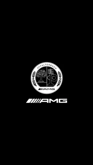 Black And White Amg Logo Wallpaper