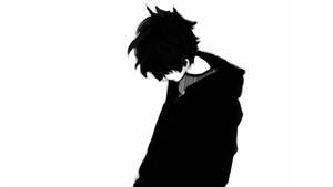 Black And White Anime Boy Bird's View Wallpaper