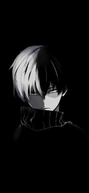 Black And White Anime Pfp Of Todoroki Wallpaper