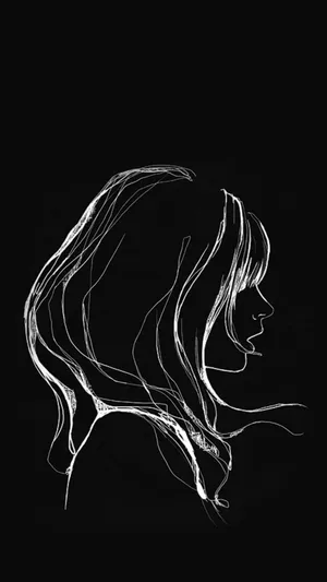 Black And White Art Woman Wallpaper
