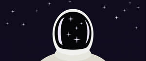 Black And White Astronaut Face Shield Design Wallpaper