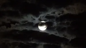 Black And White Cloud Full Moon Wallpaper