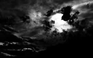 Black And White Cloud Shimmering Light Wallpaper