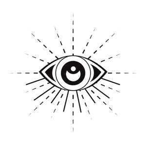 Black And White Esoteric Eye Wallpaper