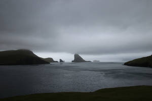 Black And White Faroe Islands Wallpaper