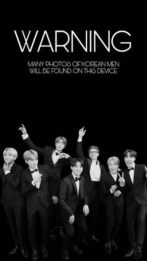 Black And White Funny Bts Lockscreen Wallpaper