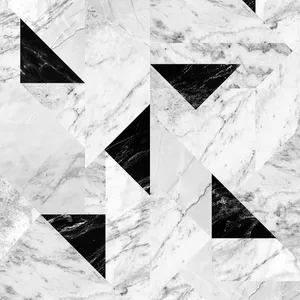 Black And White Geometric Marble Wallpaper