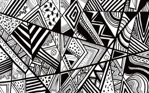 Black And White Geometric Pattern Wallpaper