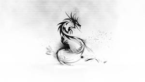 Black And White Hd Dragon Artwork Wallpaper