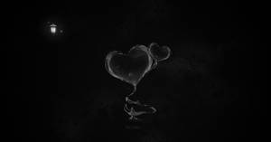 Black And White Heart Magic Lamp Wallpaper