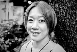 Black And White Japanese Mixed Martial Artist Megumi Fujii Wallpaper