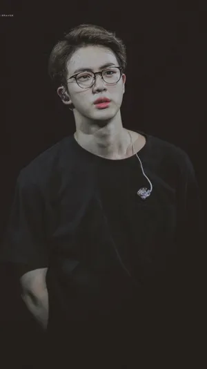 Black And White Jin Bts Cute Wallpaper
