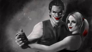 Black And White Joker And Harley Quinn Wallpaper