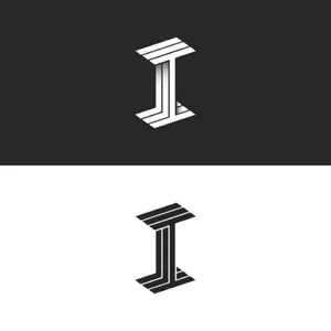 Black And White Letter I Wallpaper