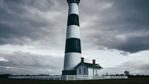 Black And White Lighthouse Wallpaper