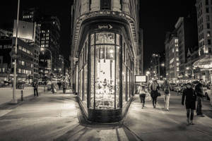 Black And White New York Flatiron Building Wallpaper