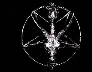 Black And White Pentagram Wallpaper