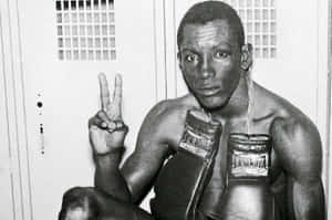 Black-and-white Photo Of Antonio Cervantes Wallpaper