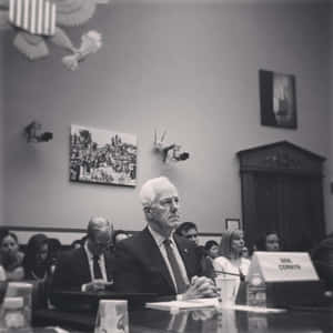 Black And White Portrait Of John Cornyn Wallpaper
