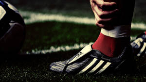 Black And White Soccer Shoe Wallpaper